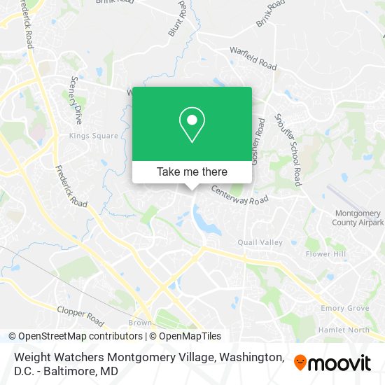 Weight Watchers Montgomery Village map