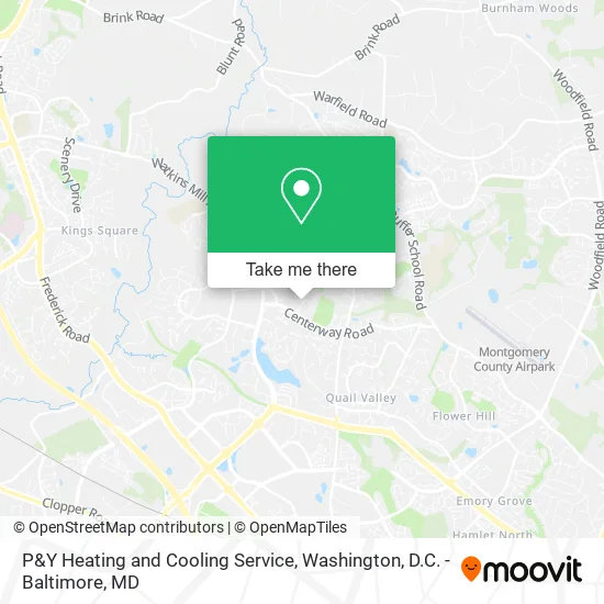P&Y Heating and Cooling Service map