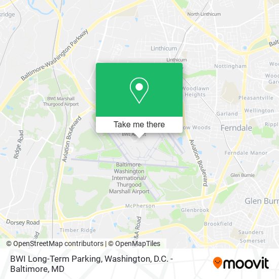 Mapa de BWI Long-Term Parking