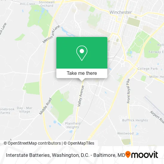 Interstate Batteries map