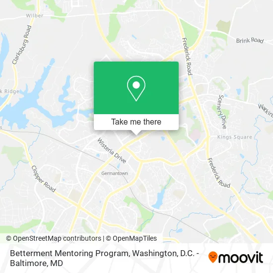 Betterment Mentoring Program map