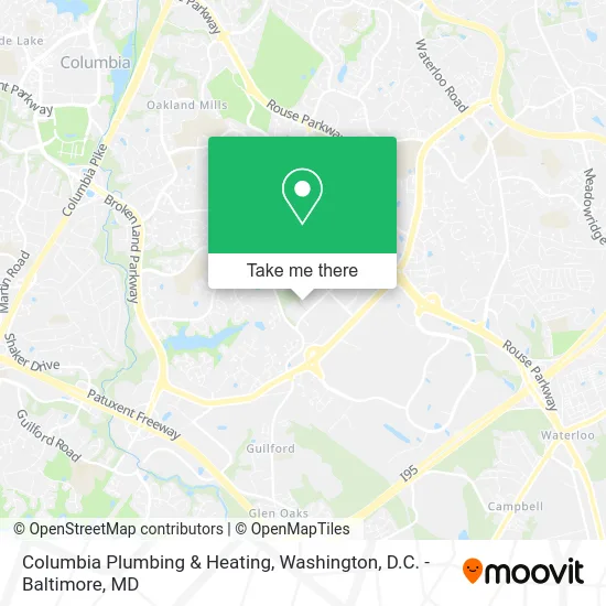 Columbia Plumbing & Heating map