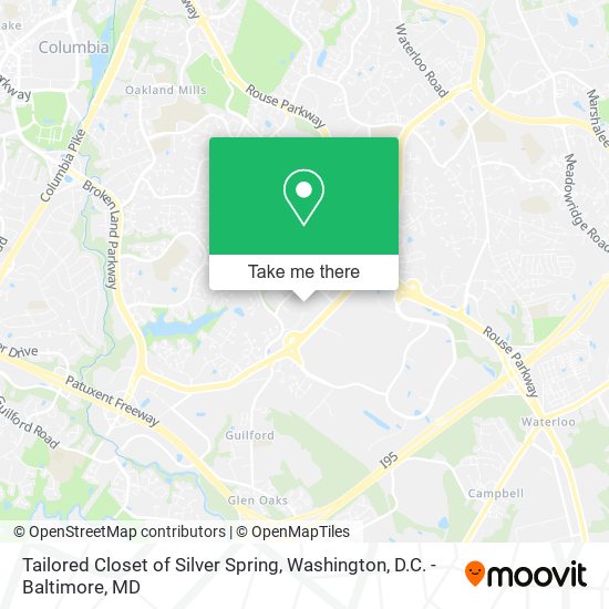 Tailored Closet of Silver Spring map