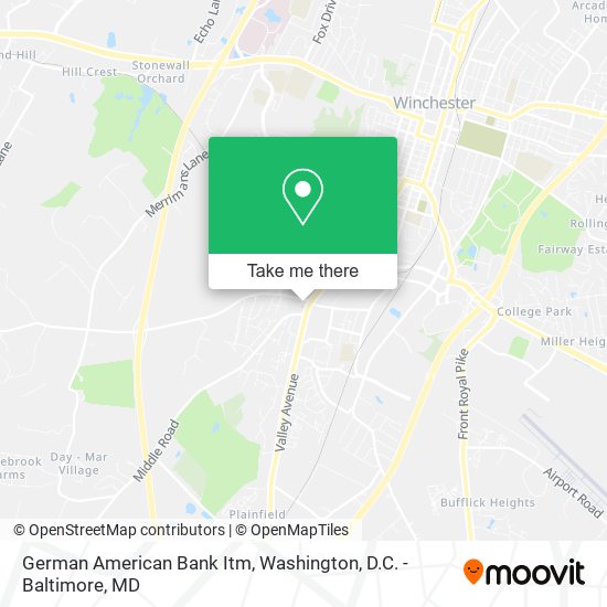 Mapa de German American Bank Itm