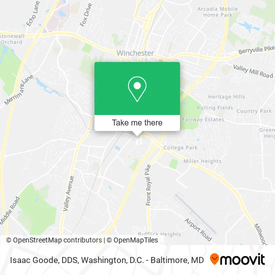 Isaac Goode, DDS map