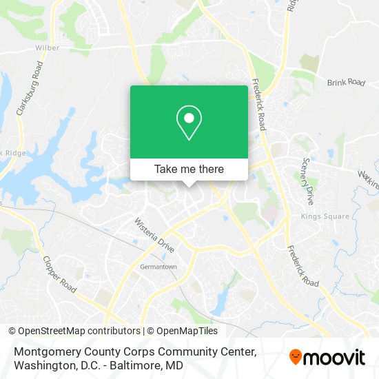 Montgomery County Corps Community Center map