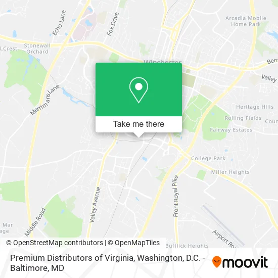 Premium Distributors of Virginia map
