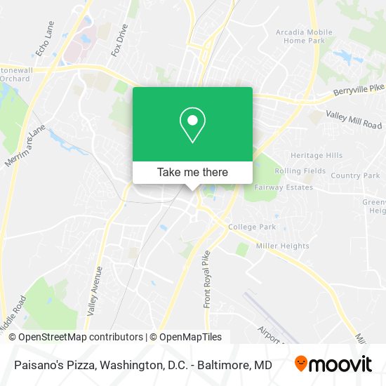 Mapa de Paisano's Pizza