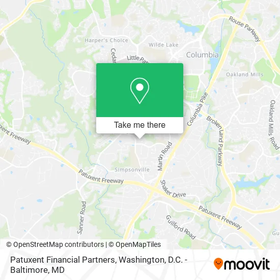 Mapa de Patuxent Financial Partners