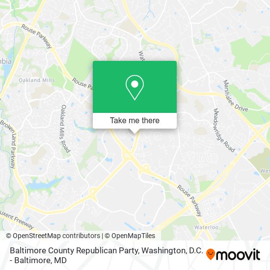 Baltimore County Republican Party map