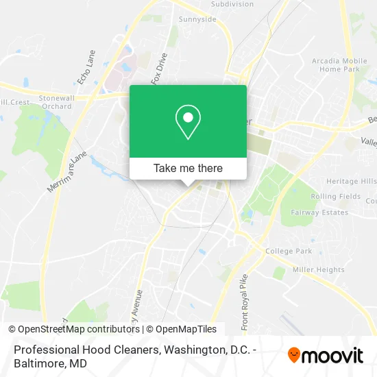 Professional Hood Cleaners map