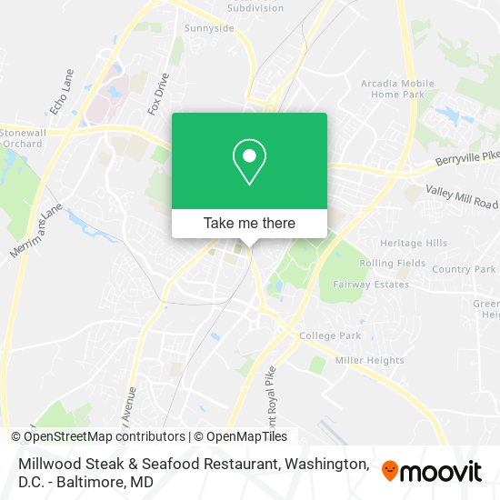 Mapa de Millwood Steak & Seafood Restaurant