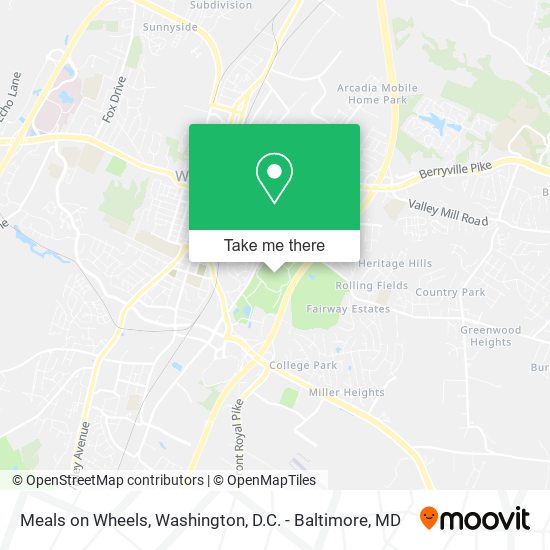 Mapa de Meals on Wheels