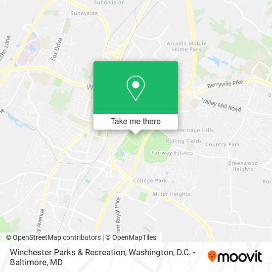 Winchester Parks & Recreation map