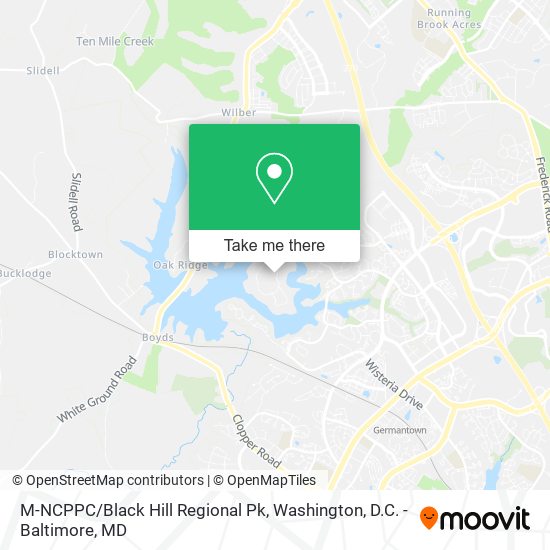 M-NCPPC/Black Hill Regional Pk map
