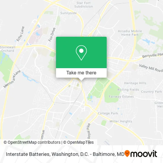 Interstate Batteries map