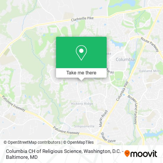 Mapa de Columbia CH of Religious Science
