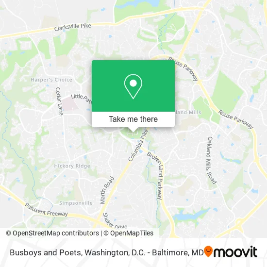 Busboys and Poets map