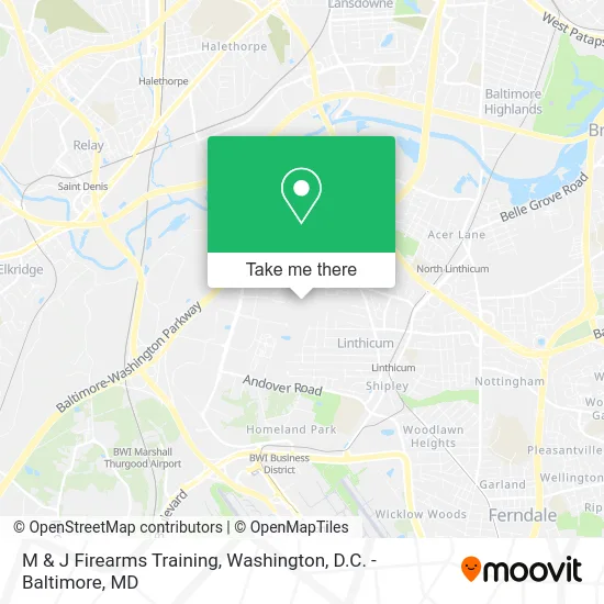 M & J Firearms Training map