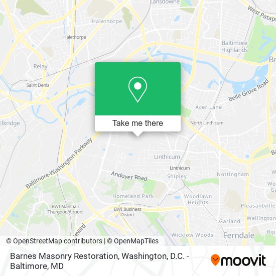 Barnes Masonry Restoration map