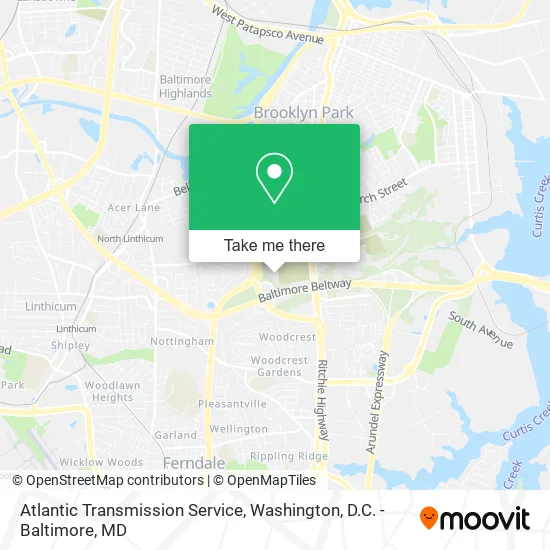 Mapa de Atlantic Transmission Service
