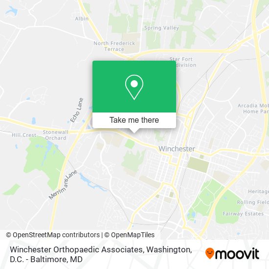 Winchester Orthopaedic Associates map