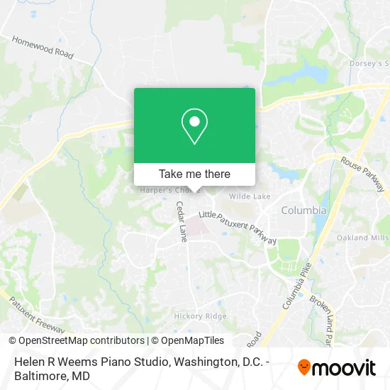 Helen R Weems Piano Studio map