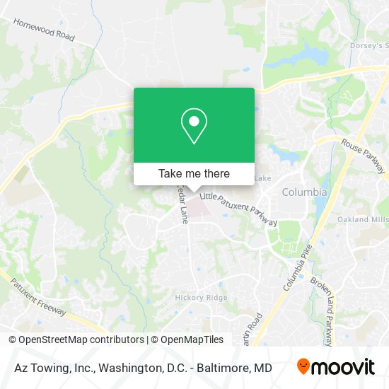 Az Towing, Inc. map