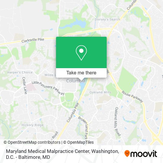 Maryland Medical Malpractice Center map