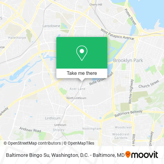 Baltimore Bingo Su map