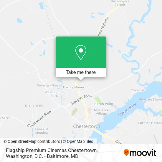 Flagship Premium Cinemas Chestertown map