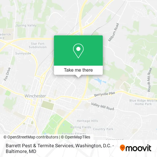 Barrett Pest & Termite Services map