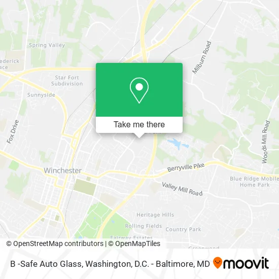 B -Safe Auto Glass map
