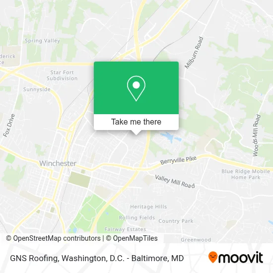 GNS Roofing map