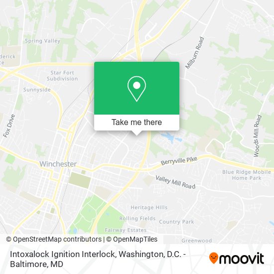 Mapa de Intoxalock Ignition Interlock