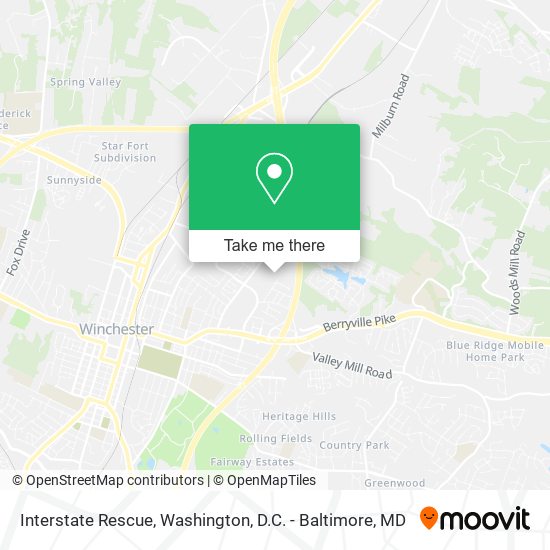 Interstate Rescue map