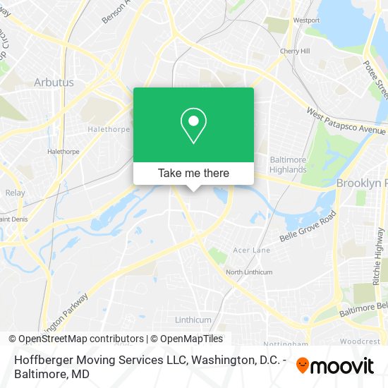 Mapa de Hoffberger Moving Services LLC