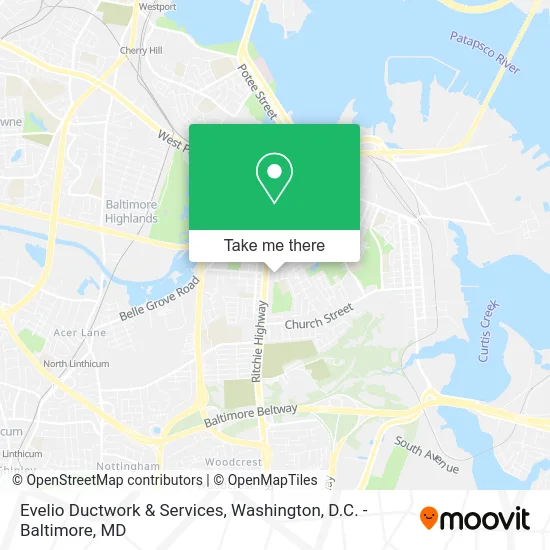 Evelio Ductwork & Services map