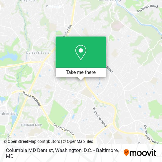 Mapa de Columbia MD Dentist