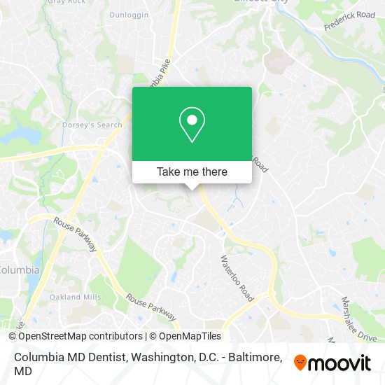 Columbia MD Dentist map