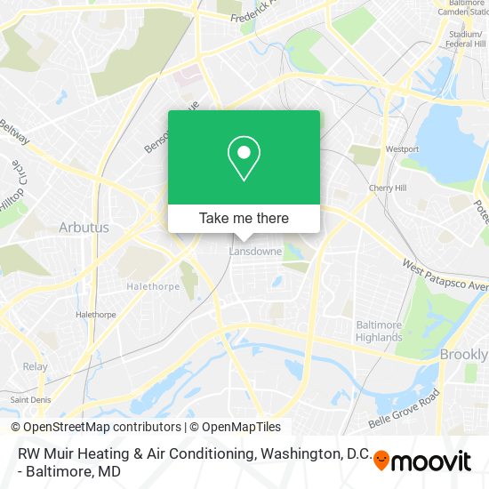 RW Muir Heating & Air Conditioning map