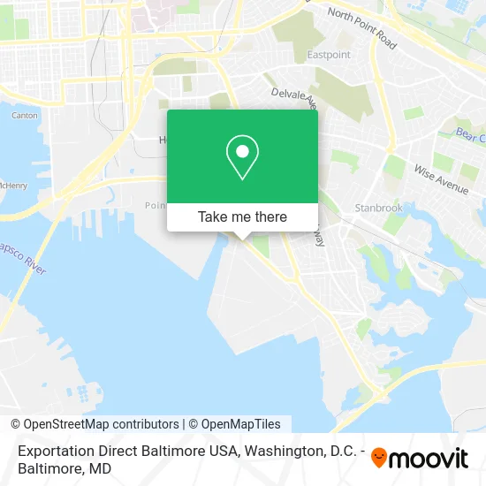 Exportation Direct Baltimore USA map