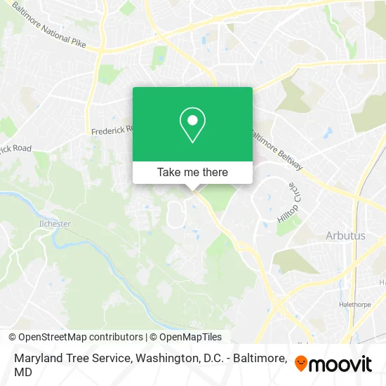 Maryland Tree Service map