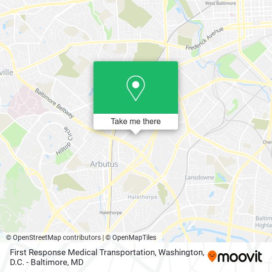 First Response Medical Transportation map