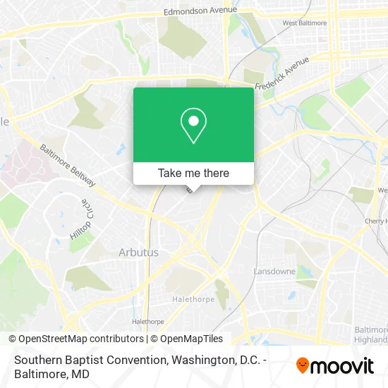 Mapa de Southern Baptist Convention