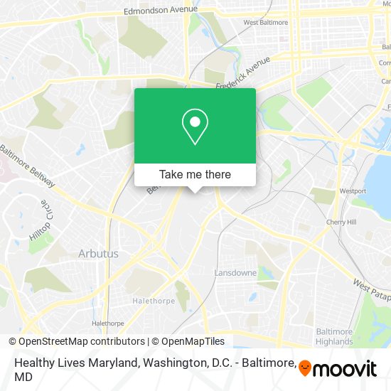 Healthy Lives Maryland map