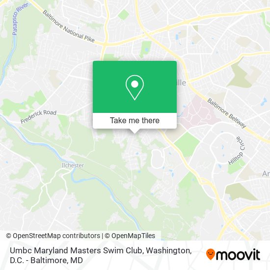 Umbc Maryland Masters Swim Club map