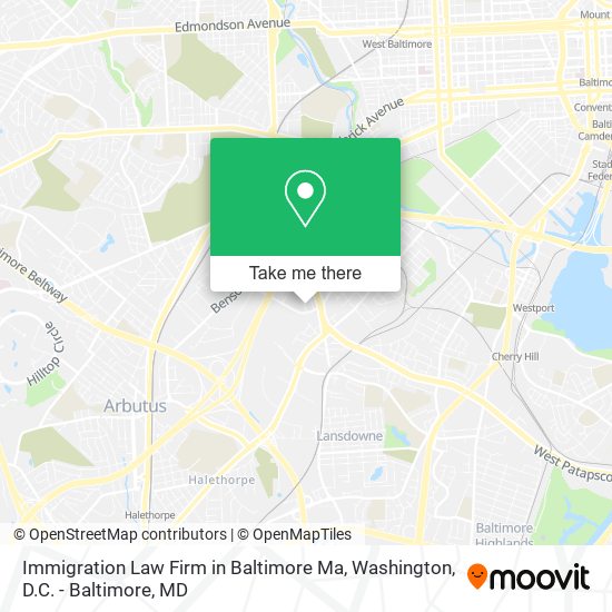 Mapa de Immigration Law Firm in Baltimore Ma