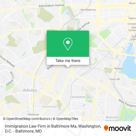 Immigration Law Firm in Baltimore Ma map