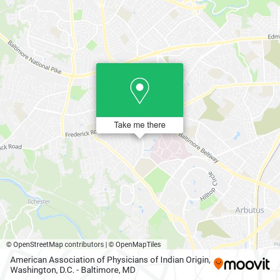 Mapa de American Association of Physicians of Indian Origin
